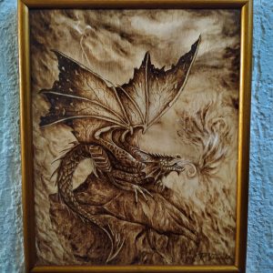 Fire Breathing Dragon – 22,5×27,5 cm Plywood