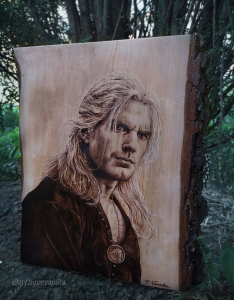 The Wicther - Geralt of Rivia (Netflix) - 25x30 cm Pear wood